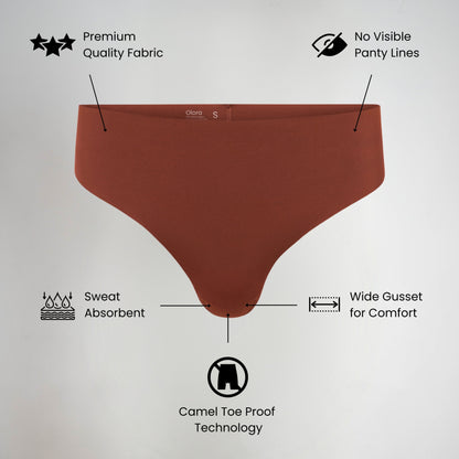 Invisible Camel Toe Thong High Rise