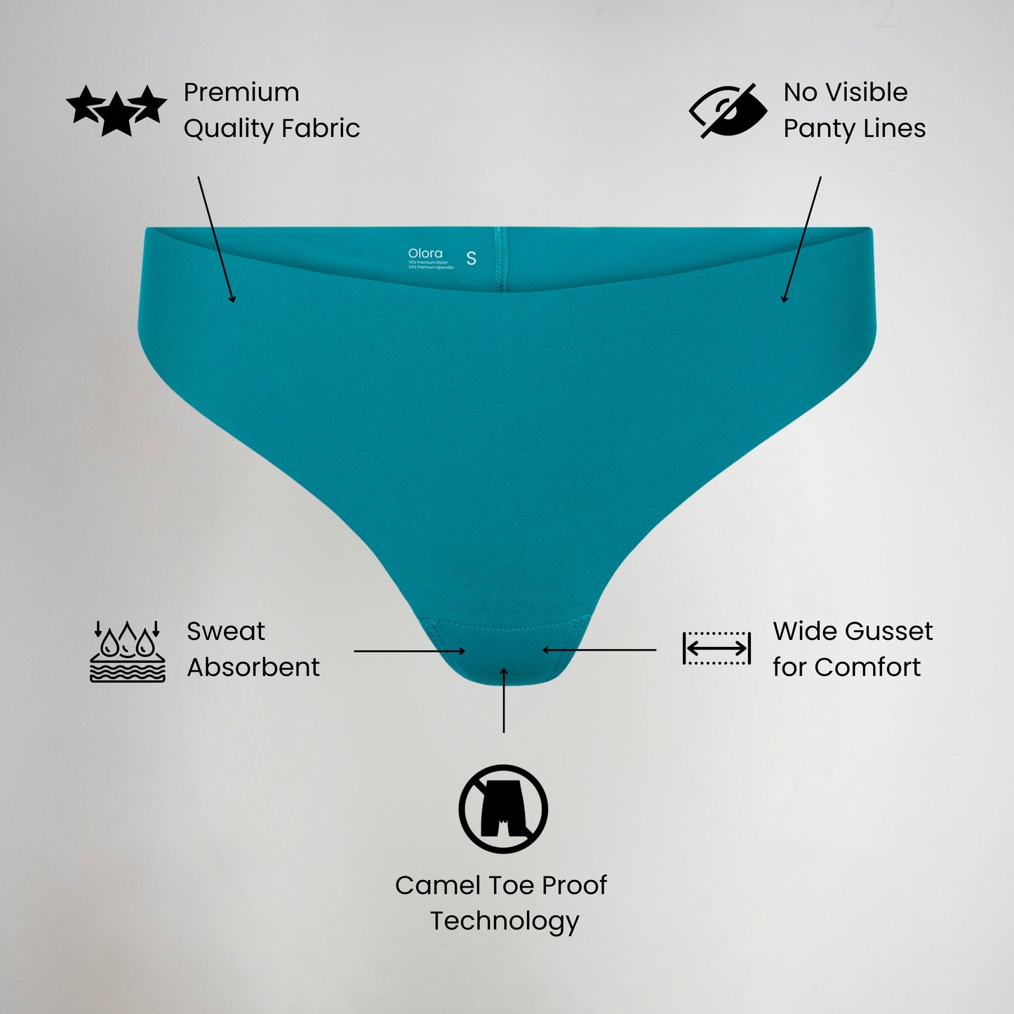 Invisible Camel Toe Thong Mid Rise