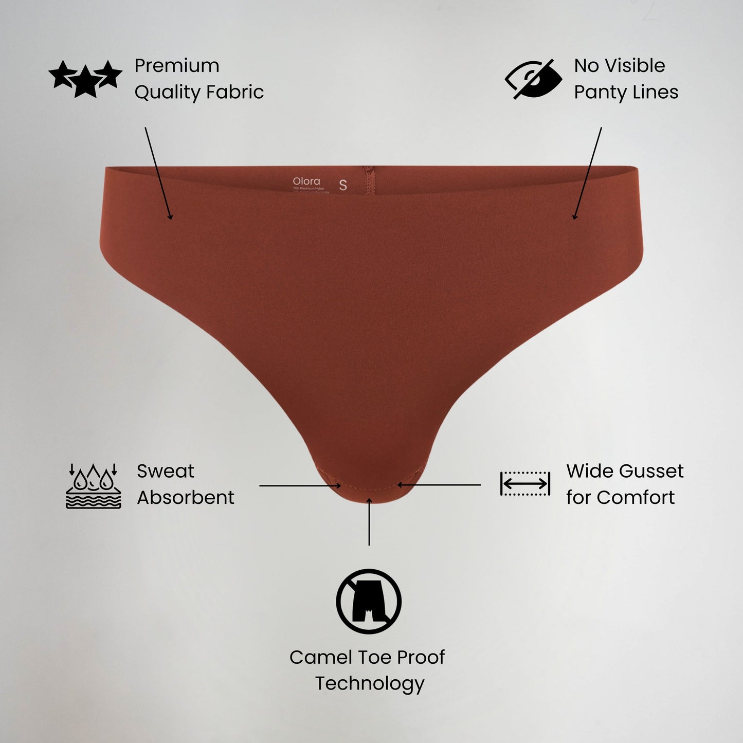 Invisible Camel Toe Thong Mid Rise